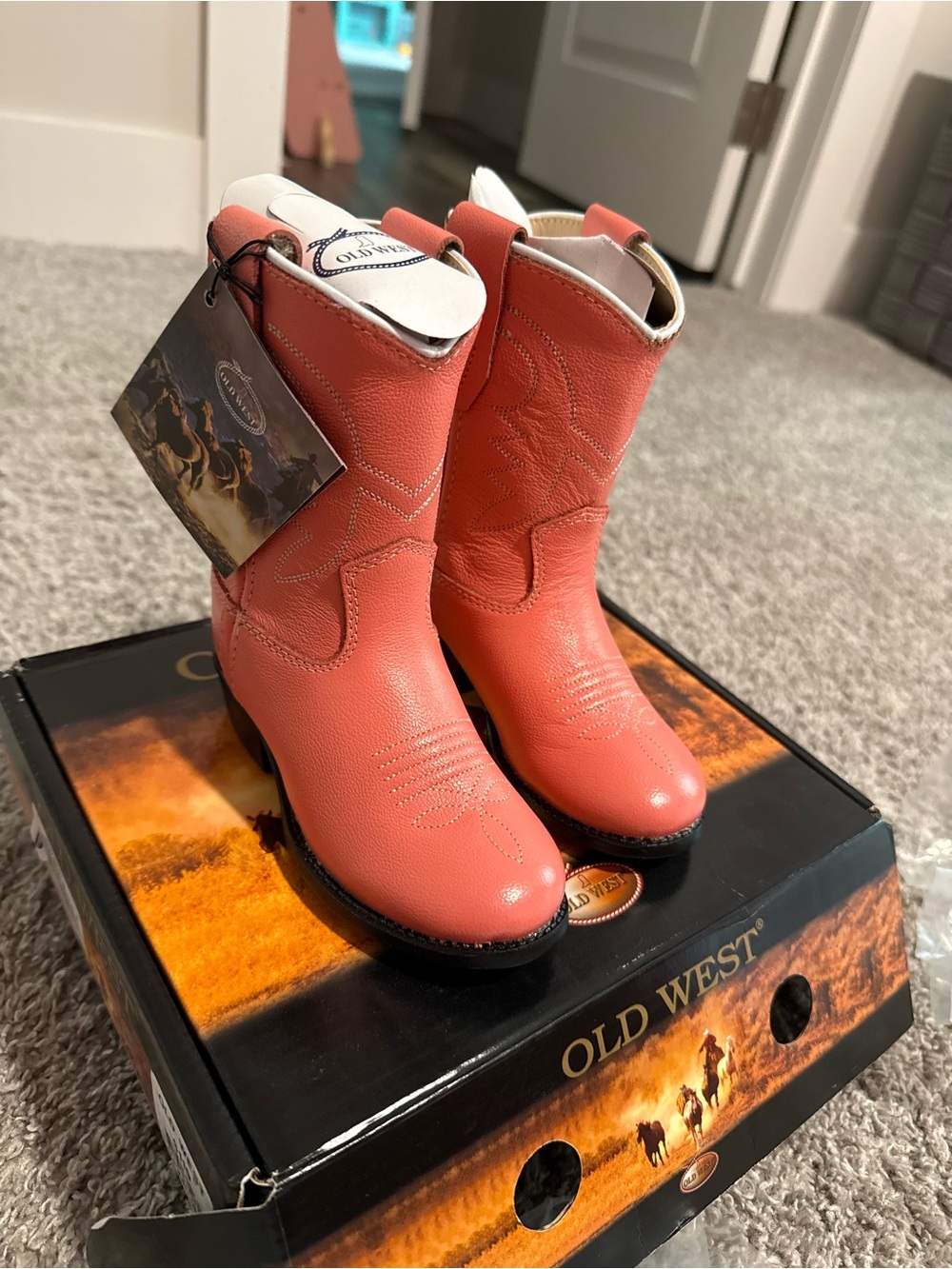 Old West Pink Toddler Western Boot Size 5